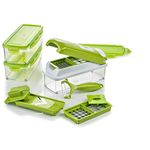 Genius Nicer Dicer Smart | 13 Pieces | Food-Chopper | Multi-Cutter | Slicer | Slicing | Grating | Dicing | Fruit + Vegetable Mandolin | NEW