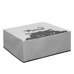 kwmobile Dust Cover Compatible with HP DeskJet 4120e / DeskJet 4155e - Printer Case - Grey/Black - Meow Cat