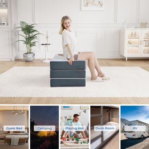 Vesgantti Single Folding Mattress – Portable, Space-Saving Bed