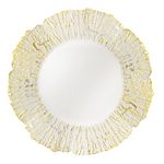 ChargeIt by Jay Deniz Gold Flower Shape Charger Plate, Gold