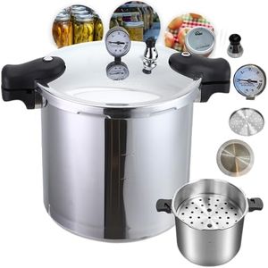 Denali Canning 23 Quart Pressure Canner & Cooker | Induction Compatible | Pressure Gauge & Pressure Regulator | Aluminum & Stainless Steel | Denali is a USA Company