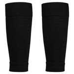 1 Pair Football Sock Football Sock Sleeves for Men Black Soccer Shin Guards Sleeves Football Sleeve Socks for Football Games Beginner (BLACK)