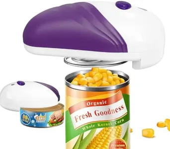 Electric Can Opener,Automatic Can Opener,Hands Free/Smooth Edge/Battery Operated/Portable One Touch Opener,Electric Can Openers for Kitchen Present for Seniors with Arthritis (Purple)
