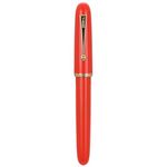 Jinhao 9016 Fountain Pen Medium Heartbeat Point, Dadao Series Red Acrylic with Large Converter for Writing