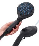 LOKBY High Pressure Shower Head with Handheld - 10 Spray-Settings High Flow Removable Shower Head with Hose - Handheld Showerhead - 59" Stainless Steel Shower Head Hose - Black