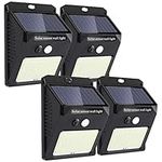 Coastacloud Solar Light Outdoor 42 LEDs, Led Lights Wall Outdoor Solar Fence Lights, Solar Motion Sensor Lights for Garage,Step,Yard, Deck,Pathway,Porch,Garden,Fence with Sensing Auto Off/on (4-Pack)