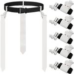 Junkin 6 Players Flag Football Belts and Flags Set Adjustable Football Belt for Youths Kids Teens Adults Training Equipment(White)