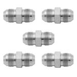 3/8" JIC Male x 1/4" JIC Male Flared Straight Tube Hydraulic Adapter Fitting (5-PACK) | 2403-06-04