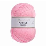 Utopia Crafts Aran Knitting and Crochet Yarn, 400g (Baby Pink)