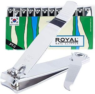 [Made in Korea] 12pcs ROYAL Nail Clippers, Curved Blades, Medium Size