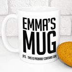 Personalised Mug - Funny Secret Santa Gift - Add A Name (Gin)