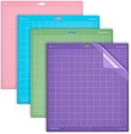 iVyne Cutting Mat for Cricut, Standard, Strong, Light, Fabric Grip Cutting Mat 12x12 for Cricut Explorer Air 2 / Maker/Air/Maker 3, Sticky Mat for Craft, Non-Porous & Anti-Slip Surface - 4 Pack