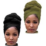 DRESHOW Hair Wrap for Black Women with Natural Hair Large Stretch Soft Edge Scarves for Braids Dreadlocks