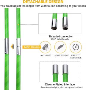 Pole Pruning Saw 26ft Telescopic Tree Pruner – Adjustable Manual Long Reach with Carry Bag