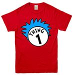 RAV3 Dr Seuss Cat in The Hat Tshirts Thing 1–Thing 2 Tshirt Crimbo Adults & Kids New