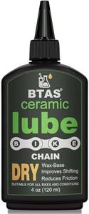 BTAS Ceramic Dry Bike Chain Lube 4 oz -UV Tracer Dye -Road,Mountain Bicycle Lubricant Oil,Dry and Dusty Weather Conditions
