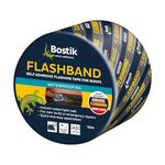 Bostik Flashband Self Adhesive Flashing Tape for Roofs Grey - 75mm x 10m - Provides an Instant Watertight Seal - Quick and Easy Application - Excellent Adhesion