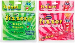 Beacon Fizzers Soda Cream and Strawberry Flavour 48 Units (2 Packs) - Authentic South African Candy Lollies