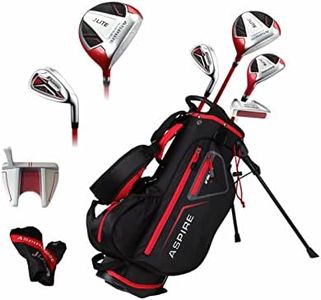 Aspire Xlite Super Performance Precise Junior Golf Club Set, Red Set for Ages 3 to 5, Right Handed