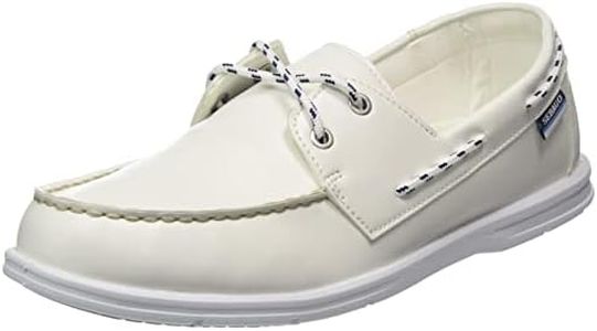 Sebago Men's Jackman Boat Shoe, White, 10.5 US