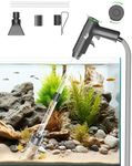 AQQA Aquarium Gravel Cleaner, 4-in-1 Upgrade Suction Power Manual Fish Tank Gravel Vacuum Cleaner Tools for Aquarium Water Changer with Water Flow Adjustment Use for Fish Tank Cleaning Gravel Sand