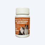 100 Capsules Natural Pet Dewormer for Dogs and Cats, Internal Plant-Based