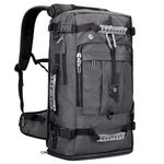 WITZMAN Travel Backpack for Men Convertible Duffle Luggage Bag fit 18 Inch Laptop Carry On Bags for Airplane (B681 Silvery Grey New)