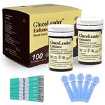 100 x Test Strips and Lancets for GlucoLeader Enhance Blood Sugar Monitor - Made in Taiwan - (Meter not included)