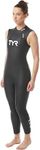 TYR womens Tyr Women's Hurricane Wetsuit Cat 1 Sleeveless Swimsuit, Black, Medium-Large