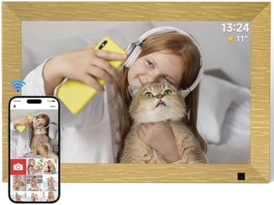 10.1 Inch WiFi Digital Photo Frame Built in 32GB Memory, 1280x800 IPS LCD Touchscreen, Auto-Rotate and Audio, Quick and Easy Share Photos or Videos via the Frameo App, Best Gift for Favorite