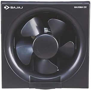 Bajaj Maxima DX 200 MM Exhaust Fan | High Speed | High Air Delivery | Low Power Consumption | Easy To Mount | 2 Yrs Warranty 【Black】