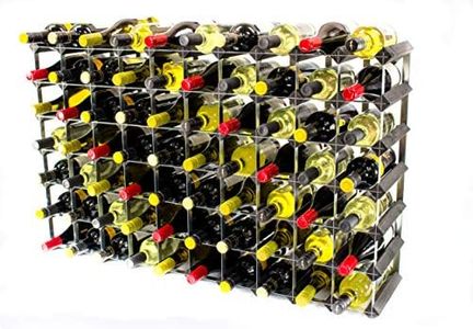Cranville wine racks Classic 70 Bottiglia Nera Legno Tinto e zincato portabottiglie in Metallo Pronto assemblati