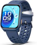 Smart Watch for Kids with 12 Puzzle Games, 1.83" Fitness Tracker Watch Heart Rate Sleep Monitor, Pedometer, Alarm Clock, Flashlight, Gift for 6-12 Year Old Boys