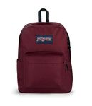 JANSPORT Superbreak Plus Backpack - Work, Travel, or Laptop Bookbag with Water Bottle Pocket, Russet Red