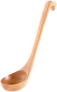 Wooden Ladle for Soup - Bamboo Ladle Wooden Soup Spoons Wooden Soup Ladle Wooden Serving Spoons - Long Handle Ladle Spoon Soup Ladles for Serving Wood Ladle Olive Wood Spoon Wooden Ladel