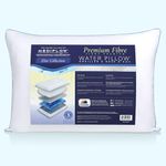 Mediflow Water Pillow - Elite Collection, Fibre Pillow. Orthopedic Pillow for Neck Pain Relief, Adjustable Water Pillow for Sleeping. (Single Pillow), White