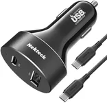 Type C Car Charger, Nekteck USB Adapter with 45W Power Delivery and 12W A Port Compatible with iPhone, iPad, MacBook, Galaxy, Google Pixel, 3.3ft Cable Included, NOT Ideal for Note10+PPS