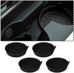 XINLIYA 4 Pack Cup Holder Coaster, 3.1" Silicone Insulation Drink Mat, Waterproof Non-Slip Sift-Proof Spill Holder, Universal Vehicle Interior Accessories Compatible with Most Cars and Trucks (Black)