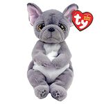 TY Toys Beanie Babies Bulldog Wilfred - 15 CM, Gray,2009128