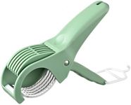 Multifunctional Banana Slicer and Vegetable Cutter, Stainless Steel Slicer Cutter with ABS Handle, for Even Slicing Banana, Carrot, Sausage, Ideal Cutter Tools for Fruit Salad and Kitchen (Green)