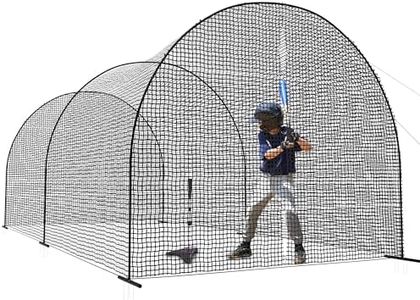 Baseball Batting Cage with Frame and Net, Freestanding Arched Structure Batting Cages for Backyard 20ftx12ftx8ft Portable Baseball and Softball Batting Cages