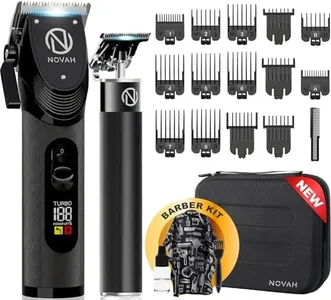 Novah Professional Hair Clippers for Men, Professional Barber Clippers and Trimmer Set, Mens Cordless Clippers, Fade Haircut Kit, Electric Hair Cut Machines