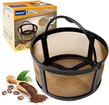 KEEPOW Reusable Coffee Filter Compatible with Keurig K-Duo Essentials and K-Duo Brewers Machine, Gold Tole Mesh Coffee Filter, 8-12 Cup Carafe Basket Coffee Makers Accessories