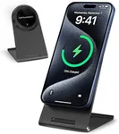 InfinaCore T1 Foldable Qi2 Certified Wireless Charging Stand Compatible with MagSafe Portable iPhone Mount Desktop Bedside Travel Essential Dock for Desk Nightstand Magnetic Phone Holder Fast Charge