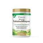 NaturVet Advanced Probiotic & Enzymes Powder 1lb for Dogs