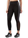 BLINKIN Women's Skinny Gym Wear Tights | Track Pants With Mesh Insert : Ideal For Active Wear, Yoga & Workout - The Ultimate Gym Pants For Women & Girls(1707,Color_Black|Grey,Size_Xl)