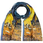 VON LILIENFELD Scarf Satin Women Men Long Motif Art Vincent van Gogh: Night Café Lightweight Precious Processing