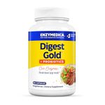 ENZYMEDICA - Digest Gold +Probiotics (90 Capsules) | Digestive Enzyme Supplement | Digestive Enzyme Blend with Probiotics & ATPro, Nutrient Supplement, Gut Health Supplement, Easy Digest, Vegetarian