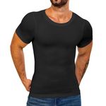 Daytain Compression Shirt Men Slimming Body Shaper Short Sleeve T-Shirt Chest Shapewear Gynecomastia Undershirt Vest Tops