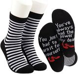 MBMSO 2 Pairs You've Always Had the Power My Dear Socks Movie Inspired Socks for Fans Encouragement Gift for BFF Movie Lover (Movie Fans socks)